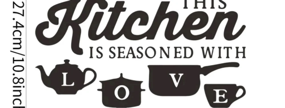 This Kitchen is Seasoned with Love Graphic Wall Sticker